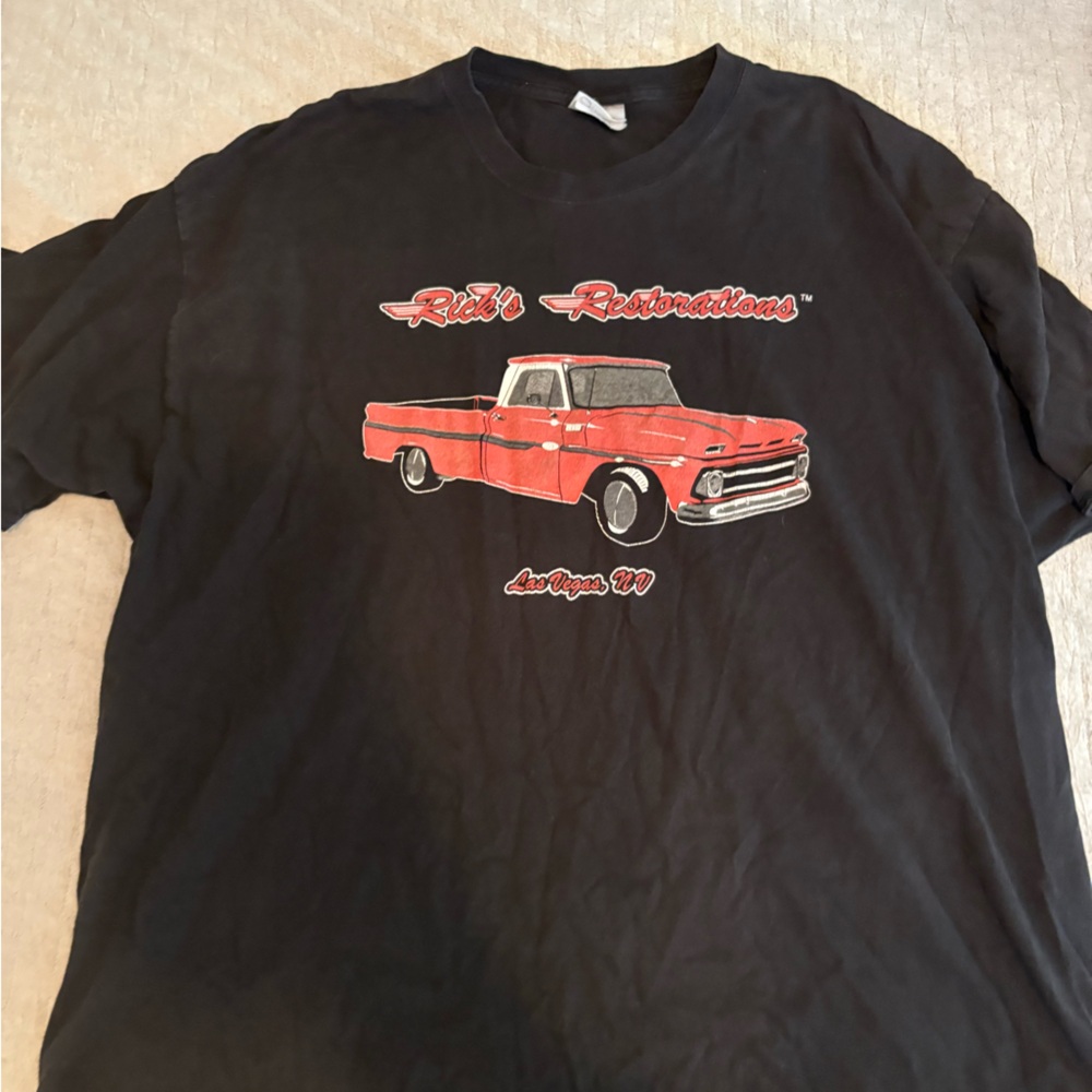 Black T-Shirt with Red Graphic
